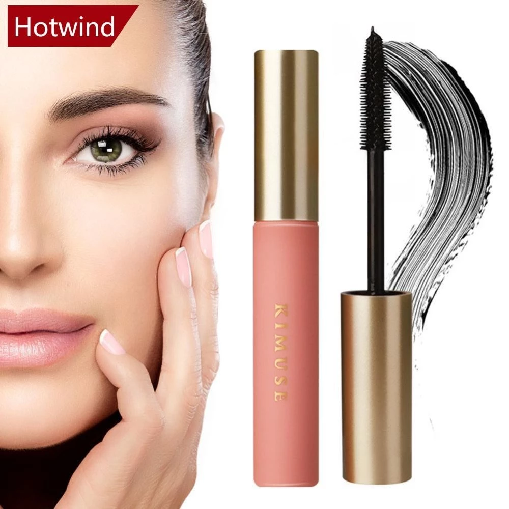 Hotwind Mascara 3D Đen Uốn Chống Thấm Nước Lâu Dài Dày Kéo Dài Trang Điểm Mắt Màu Đen Chống Thấm Nước Chống Mồ Hôi Mascara Trang Điểm Mỹ Phẩm E4M6