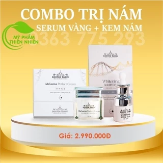 combo nám Doctorqueen ( gồm kem nám,kem trống nắng,serum vàng )