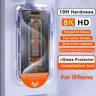 Bộ Dụng Cụ Loại Bỏ Bụi Tự Động Full Cover Kính Cường Lực Cho iPhone 15 14 13 12 11 Pro Max 15 Plus X XR XS Max 14 15 Plus 12 13 Mini 6 6S 7 8 Plus Không Bụi Dễ Dàng Lắp Đặt Bảo Vệ Màn Hình Riêng Tư Phim Kính