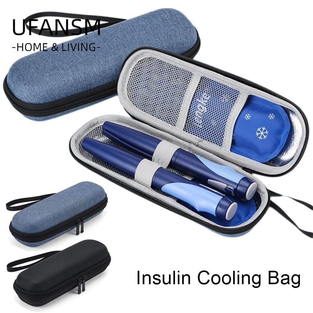 UFANSM Túi làm mát Insulin, Túi đựng thuốc cách nhiệt dành cho người tiểu đường, Du lịch di động không cần Gel Medicla Cooler Du lịch tại nhà