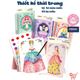 Đồ chơi Thiết Kế Thời Trang và Tô Màu Nước Công Chúa - Mideer Little Designer - Dành cho bé từ 5 tuổi