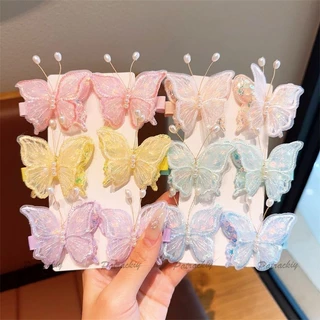 🌈Patrackiy✨Set 2 kẹp tóc Butterfly xinh xắn, kẹp tóc cho bé gái dễ thương - Kẹp mái tạo kiểu