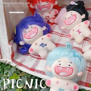 12 Constellation Dopamine Cotton Doll 4-Inch Funny Doll With Missing Teeth Fried Hair Cartoon Plush Doll Children'S Gifts