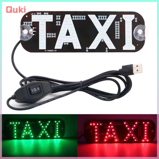 [Quki] Đèn Taxi, Đèn LED Taxi hai màu, Đèn LED Taxi có thể thay đổi 2 màu, Móc trên cửa sổ ô tô có USB (Đỏ và Xanh lá, USB) Tốt