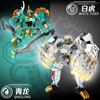 Tương thích với LEGO dòng robot khối xây dựng lắp ráp câu đố Qinglong mecha đồ chơi quà tặng sinh nhật