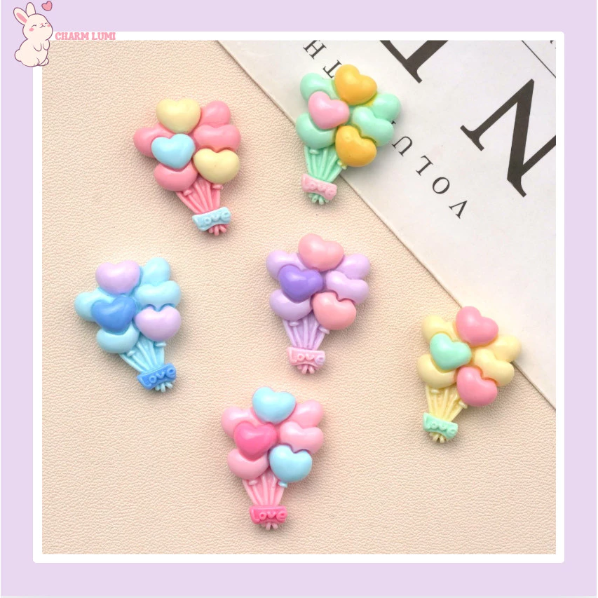 Charm Bong Bóng Mini Trang Trí Handmade Ốp Lưng,Bình Nước,Nón Bảo Hiểm,KẹpTóc(không keo)-Charm Lumi