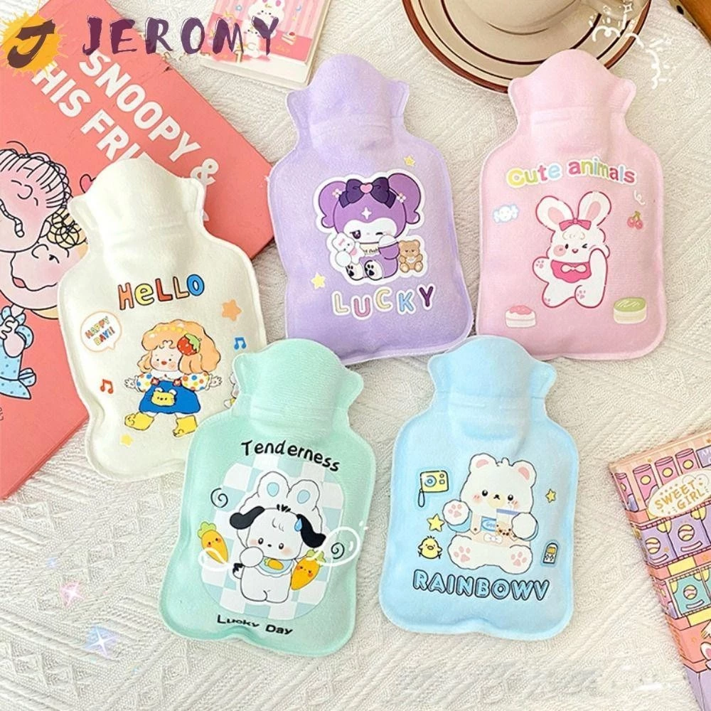 Túi đựng nước nóng dễ thương JEROMY, Chai nước nóng Kuromi đổ xô, Máy hâm nóng tay nhỏ 150ml cầm tay Kawaii Mùa đông