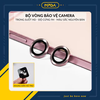 Bộ Vòng Cường Lực Bảo Vệ Camera Chống Trầy Xước Màu Nguyên Bản Cho Điện Thoại iPhone 15 Plus Pink Njoyshop