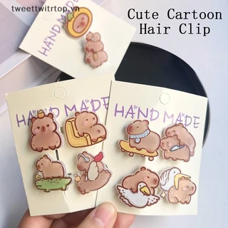 Hoạt Hình Dễ Thương Capybara Tóc Đáng Yêu Sáng Tạo Tóc Pin Đơn Giản Phụ Kiện Tóc Người Bạn Quà Tặng Vật Dụng