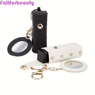 Túi Son Môi FALLFORBEAUTY, Có Gương Trang Điểm Túi Đựng Mỹ Phẩm Mini, Hộp Bảo Quản Son Môi Dễ Thương Da Pu Son Bóng Túi Móc Chìa Khóa Ngoài Trời