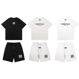 * * * * Giảm giá * * * Phong cách mới Cotton nguyên chất Essentials FEAR OF GOD Joint RRR123 Áo thun ngắn tay ba chiều dọc