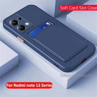 Ốp điện thoại Cho Xiaomi Redmi Note 13 4G Note 13 Pro Plus 5G 13Pro Pro + 2024 Skin Feel Matte Phone Case Khe Cắm Thẻ Ví ID Giá Đỡ Mặt Sau Camera Bảo Vệ Vỏ Chống Sốc