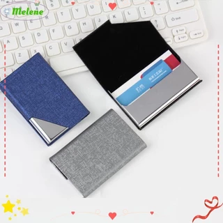 Thẻ MELENE, Hộp đựng thẻ tên nhẹ bằng da PU, Khóa bỏ túi bằng thép không gỉ Slim Business Card Holder Nữ