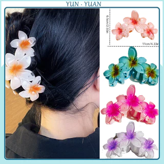 [Yunyuan] Ba Frangipani Kẹp Lớn Phụ Kiện Tóc Nữ Ba Bauhinia Hoa Chuyển Đổi Dễ Thương Chụp Ảnh Cá Mập Kẹp Tóc