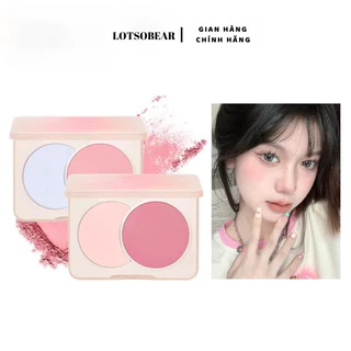 SWEET MINT Bảng Phấn Má Hồng Hai Màu Mềm Mịn Dual-color Combination Blush Bền Màu LOTSOBEAR