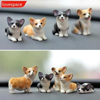 Lovespace Dễ Thương Mini Nhựa Búp Bê Ô Tô Tự Động Trang Trí Nội Thất Bảng Điều Khiển Đồ Chơi Chó Phụ Kiện Corgi Trang Trí Tinh Tế Chó Con Đồ Trang Trí D1R5