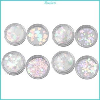 Rainl Đẹp Sáng Flake Nail Sequins Trái Tim Hình Ngôi Sao Pailliette DIY