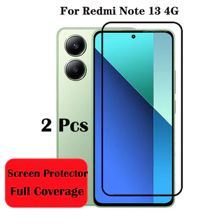 2 Chiếc 9D Redmi Note 13 4G Kính Cường Lực Cho Xiaomi Redmi Note 13 Pro Poco X6 M6 Pro 4G 5G Full Cover Bảo Vệ Màn Hình Kính Phim Phim Bảo Vệ