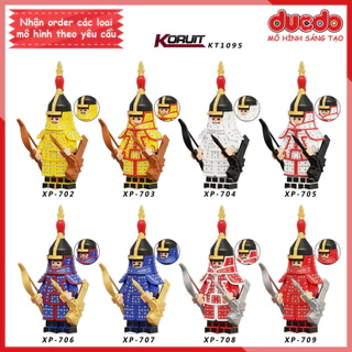 Minifigures lính Bát kỳ nhà Thanh siêu đẹp - Đồ chơi Lắp ghép Xếp hình Mini trung cổ Koruit KT1095