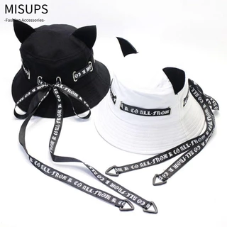 MISUPS Mũ xô Unisex Mũ Panama Hip Hop Bonnets Mũ chống nắng mùa hè thông thường