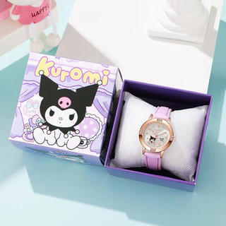 Đồng Hồ Trẻ Em Hộp Quà Tặng Sanrio Dạ Quang Kuromi Đồng Hồ Dây Đeo Silicon Quà Tặng Học Sinh Đồng Hồ Nữ Giai Điệu Cinnamoroll Kitty Có Hộp Quà Tặng Cho Trẻ Em Quà Tặng