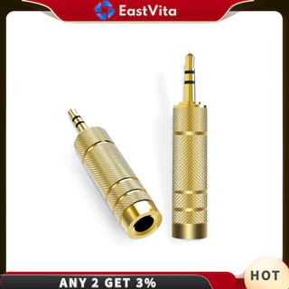 Tai Nghe EastVita 3.5 Sang 6.5 Chuyển Đổi 3.5 Mm Nam Đến 6.5 Mm Nữ Jack Cắm Micro MIC Bộ Chuyển Đổi Âm Thanh Cho Điện Thoại PC