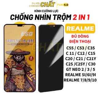 Cường lực Realme chống nhìn trộm GT Neo 5 C53 C51 C35 X50 C15 C17 C11 C30s C33 C21-Y C25Y Realme 5 5i 5s 6i 6 7 8 9 9i