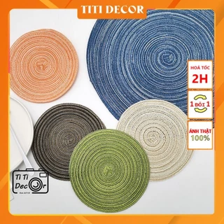 Nền Đan Vải TiTi Decor, Tấm Lót Bàn Ăn, Decor Bàn Ăn, Nhà Bếp