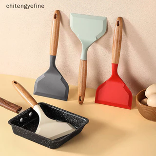 Chitengyefine 1 Thìa Silicon Dụng Cụ Nấu Ăn Thịt Bò Trứng Dụng Cụ Cạo Bếp Pizza Rộng Xẻng Nấu Ăn Không Thìa Dụng Cụ Nhà Bếp vn