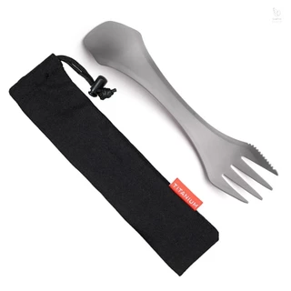 2 TRONG 1 Spork Titan Muỗng Nĩa Dã Ngoại Du Lịch Cắm Trại Bộ Đồ Ăn