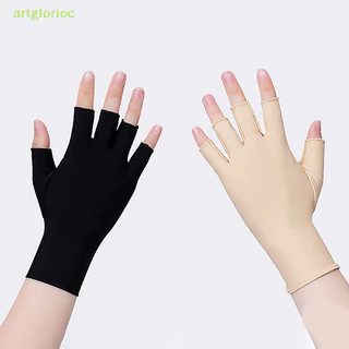 Aart Summer Ice Silk Half Fingers Găng tay nữ Găng tay không ngón mỏng thoáng khí VN