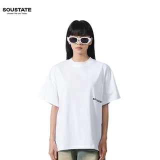 (COD) Áo Thun Boxy SOUSTATE Branded Line (Trắng) TEE