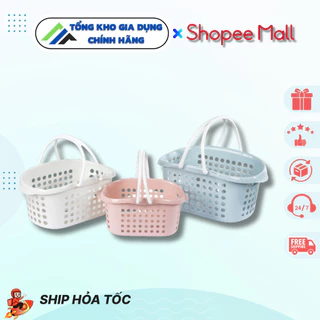 (3 Size) Giỏ đựng đồ 2 quai xách đa năng chính hãng Việt Nhật 3210 - 3211 - 3212 - Rổ nhựa có quai size nhỏ, trung, đại