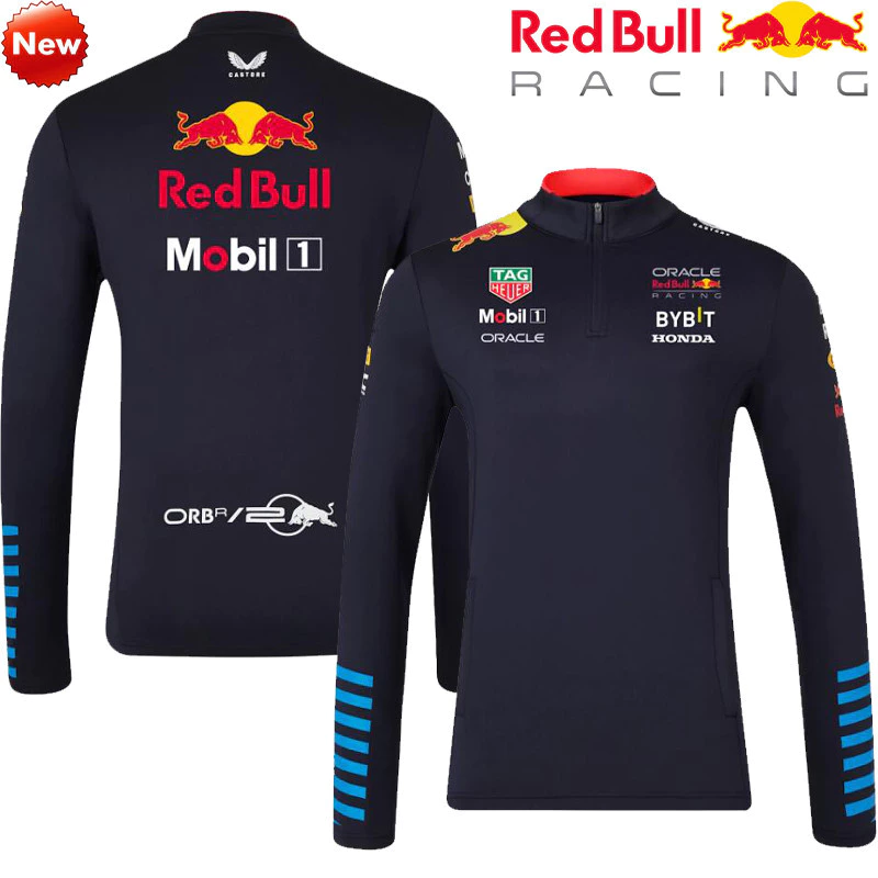 Áo đua F1 mới nhất 2024 + Áo Polo đội Oracle Red Bull 2024 F1 + Áo thun dài tay nam nữ mùa hè