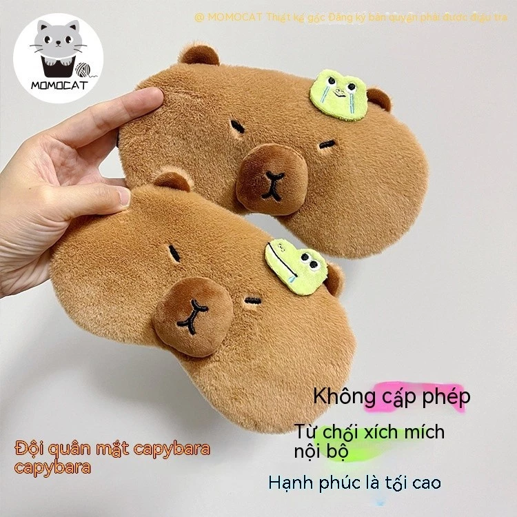 Mới Kapibara Capybara Hoạt Hình Che Mặt nạ Mắt Nóng Nén Kép Dễ Thương Nam Nữ Học Sinh Ngủ Giảm Fatigu