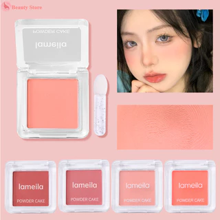 [Lameila] Đĩa Blush đơn sắc di động dành cho sinh viên Rouge / Bảng phấn má hồng đường viền mặt / Trang điểm khỏa thân Tấm sửa chữa độ bóng cao làm sáng / Phấn mắt dành cho người mới bắt đầu / Mỹ phẩm trang điểm mặt