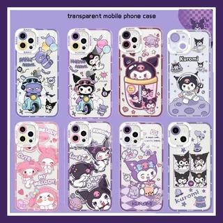 Ốp điện thoại Sanrio Melodi Barkus Kuromi dễ thương cho Samsung Galaxy A35 M54 A02 A03 A03S A10 A10S A11 A12 A13 A20S A21S Cặp đôi trong suốt TPU Bảo vệ toàn diện Vỏ điện thoại chống sốc