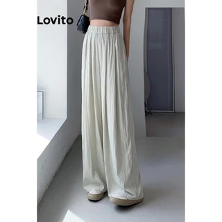 Lovito Quần có túi trơn thông thường cho nữ LNA57006