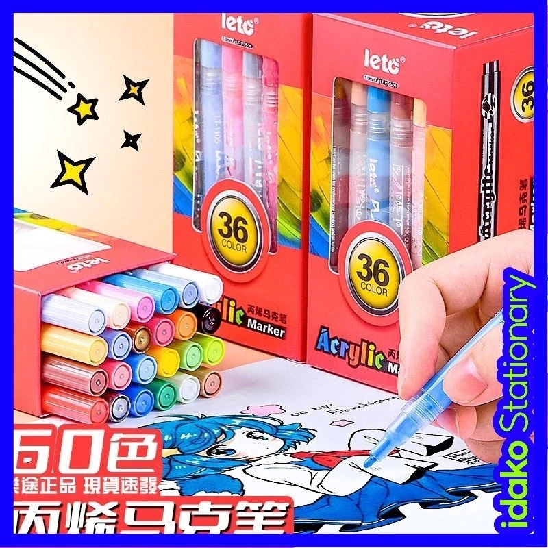 Set 60 Bút Màu Acrylic 1mm LT1105S Dành Cho Vẽ Sổ Tay