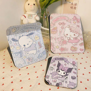 Phong Cách Mới Gương Trang Điểm Vỏ sò Gấp Gương Quế Chó Kuromi Hello Kitty Gương Nhỏ Ký Túc Xá Sinh Viên Sử Dụng