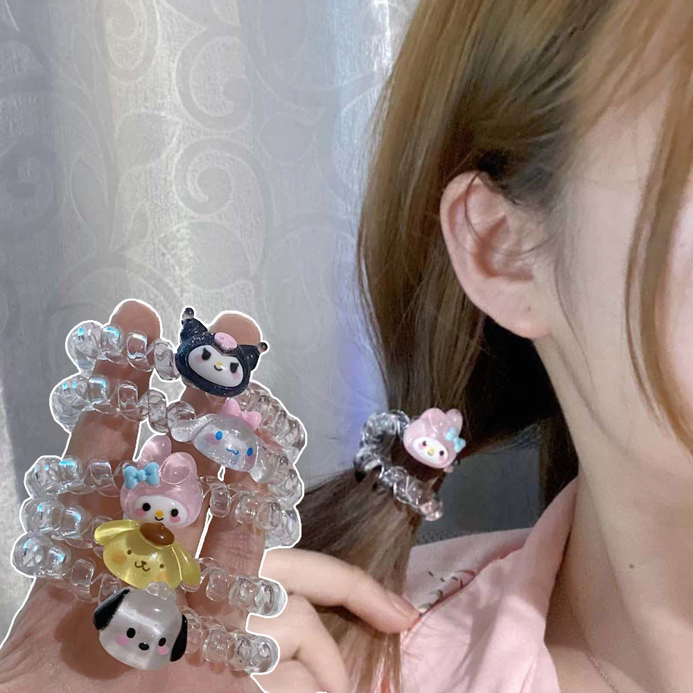 High Stretch Hair Rope Accessories Anime Sanrio  Sweet Headwear DIY Cute Rubber Band