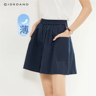 GIORDANO WOMEN Elastic waist big pockets shorts 05404307