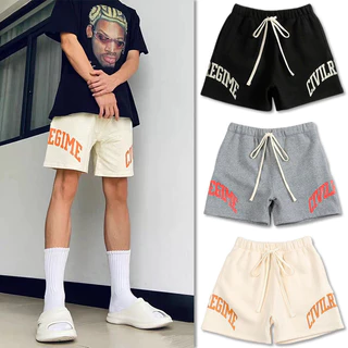 M-5xl Nam Phong Cách Mỹ Hợp Thời Trang Màu Be In Chữ Chạy Bộ Quần Short Thể Thao Bóng Rổ Quần Ngắn Mùa Hè Hợp Thời Trang Thương Hiệu Tất Cả Trận Đấu Cao Cấp Rời Quần Short Đen Xám