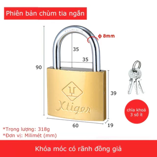 Ổ khóa cửa cao cấp siêu bền Khóa Bấm Các Cỡ 25-32-50-63, Khóa Cửa 3 Chìa-BOMME