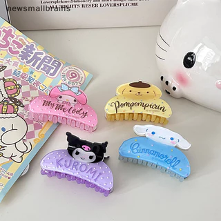 Newsmallbrains Hoạt Hình Anime Động Vật Nhỏ Sanrio Kẹp Tóc Dễ Thương Ngọt Ngào Vuốt Lưng Của Đầu Kẹp Tóc Mũ Kawaii Acrylic Cá Mập Kẹp NSB