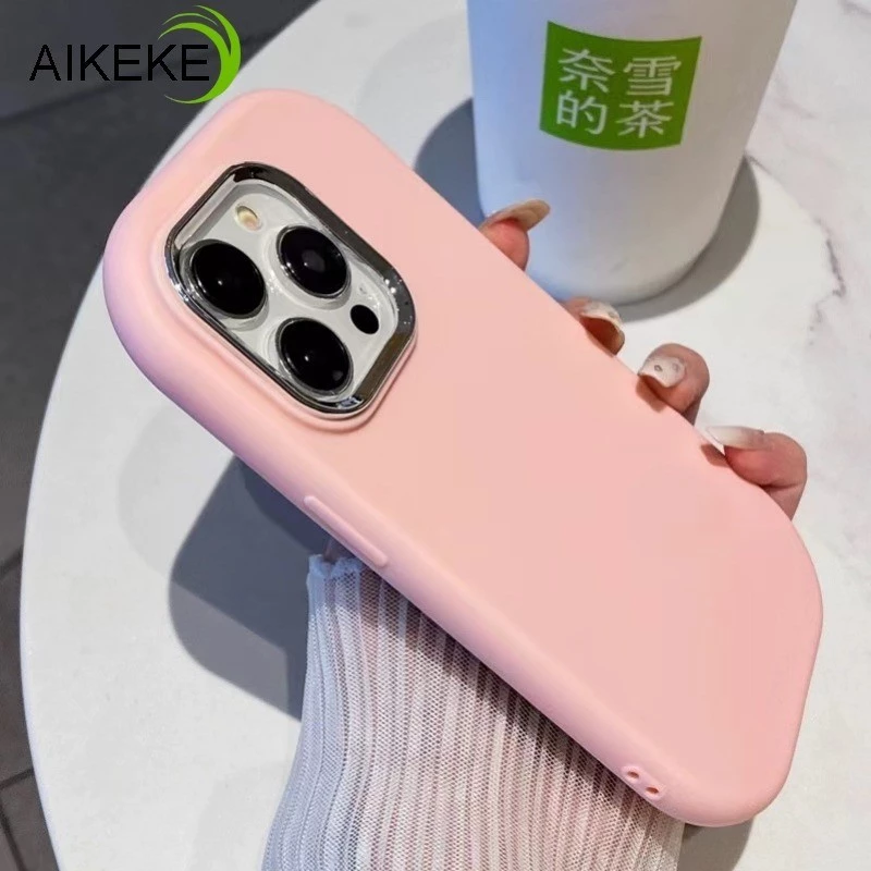 Tương Thích Cho OPPO A78 A58 A77 A57 A55S A56 A55 F23 A98 5G A8 A31 A3S A12E F11 A9 A5 Reno 8T 5G Cover Macaron Girl Ốp Lưng Camera Dễ Thương Túi Khí Chất Lỏng Mềm Vỏ Điện Thoại Chống Sốc