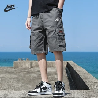 [Sẵn sàng] Quần short nam Nike chính hãng 100% Quần công sở in hình Cotton dáng rộng thể thao thông thường cỡ lớn