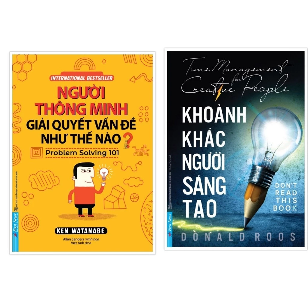 Sách - Combo Người Thông Minh Giải Quyết Vấn Đề Như Thế Nào? + Khoảnh Khắc Người Sáng Tạo - First News