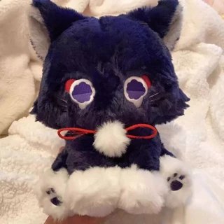 Jfmm Genshin Impact Wanderer Cat Đồ chơi búp bê sang trọng Mèo lang thang dễ thương Plushie Teyvat Zoo Kunikurushi Búp bê nhồi bông Trang trí nội thất Gối hoạt hình Quà tặng cho búp bê trò chơi trẻ em