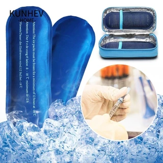 KUNHEV 19x7cm Gel lạnh Di động Medicla Cooler Túi đựng đá dành cho người tiểu đường